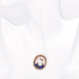 Antique 14K Yellow Gold Pink Conch & Commeso Enamel Ceres Cameo Brooch Pendant