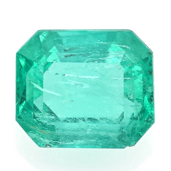 GIA Certified 1.63 Ct Octagonal Step Cut Loose Transparent Green Emerald