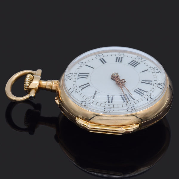 Antique Ch Fontana & Cie French 18K Yellow Gold Women's Pocket Watch