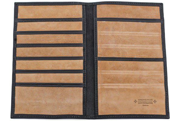 Vintage NOS Vacheron & Constantin Black Leather Bi-fold Wallet 4.0 x 6.5 Inches