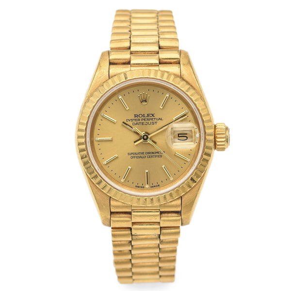 1989 Rolex President 18K Gold Automatic Women's Watch Ref. 69178 +Box Paper 2/2