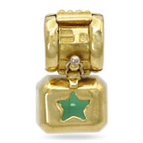 H. Stern 18k Yellow Gold Green Tourmaline and Diamond Pendant
