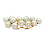 Vintage Ming's 14k Yellow Gold Pearl Brooch
