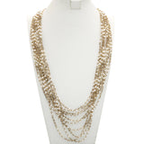 Vintage 14k Rose Gold Rose Cut Diamond Smoky Quartz & Pearl Multistrand Necklace