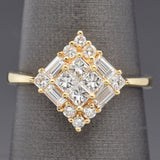 Estate 18K Yellow Gold 0.89 TCW Diamond Band Ring Size 7