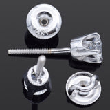 Vintage 14K White Gold 0.50 TCW Diamond Round Screw-Back Stud Earrings 4 mm