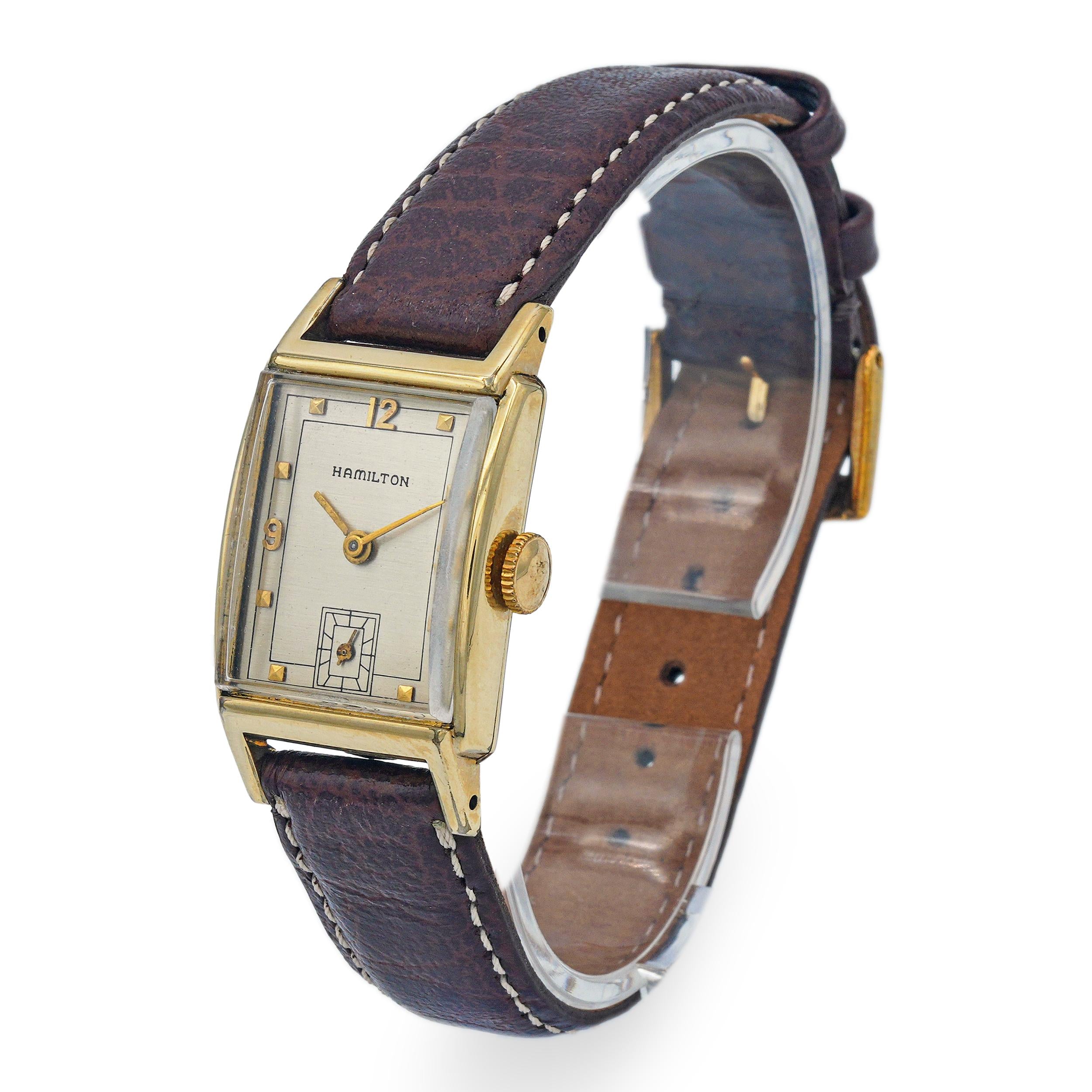Vintage Hamilton Sherwood Gold Filled Hand Wind Watch