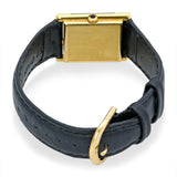 Vintage 1980s Movado 18k Yellow Gold Onyx Dial Tank Men's Watch