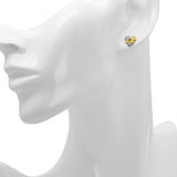 Vintage 18k Yellow Gold and Palladium Free Form Cluster Earrings