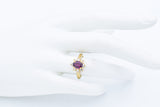 GIA Certified 18K Yellow Gold Natural Ruby & 0.37 TCW Diamond Band Ring