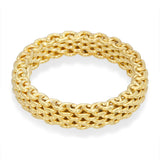 Tiffany and Co. 18k Yellow Gold Sommerset Mesh Ring