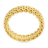 Tiffany and Co. 18k Yellow Gold Sommerset Mesh Ring