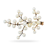 Vintage 14k Yellow Gold Pearl Tree Branch Bundle Brooch