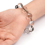Antique Pools of Light Rock Crystal Ball Beaded Bracelet