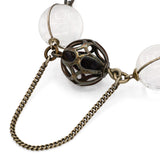 Antique Pools of Light Rock Crystal Ball Beaded Bracelet