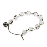 Antique Pools of Light Rock Crystal Ball Beaded Bracelet