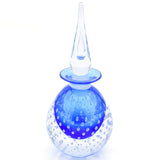 Designer Murano Art Glass Perfume Bottle Decanter with Stopper