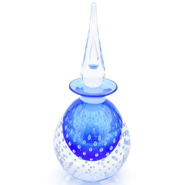 Designer Murano Art Glass Perfume Bottle Decanter with Stopper