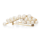 Vintage 14k Yellow Gold Pearl Ornate Tree Brooch