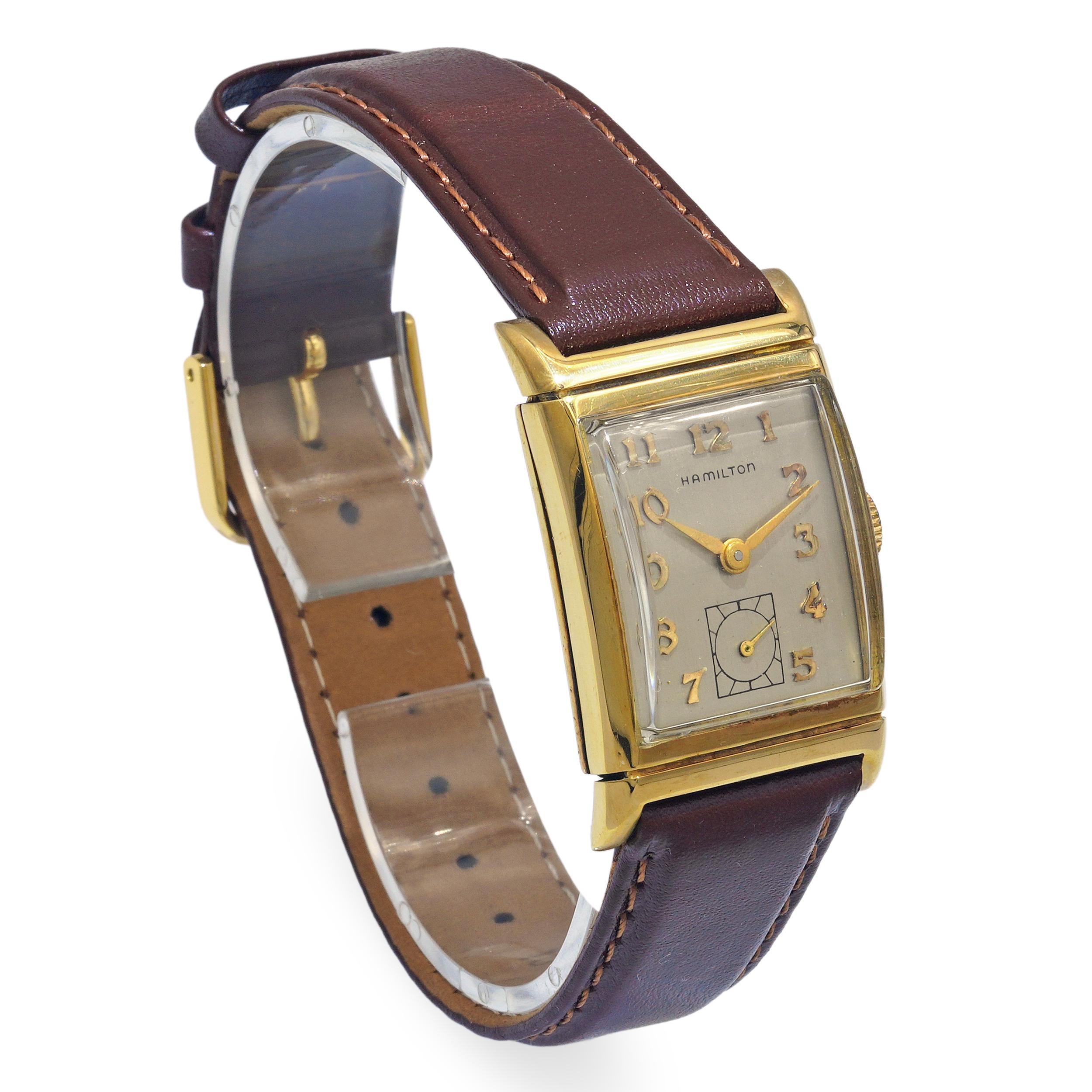 Vintage Mid Century 10k Yellow Gold Hamilton Watch Hand Wind Watch