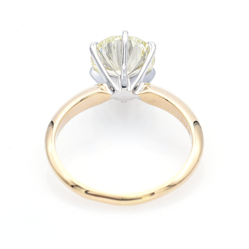 GIA Certified 14K Yellow Gold 2.25 Carats Round Brilliant Diamond Band Ring VVS2