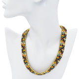 Vintage Ciner Multicolor Enamel Collar Necklace