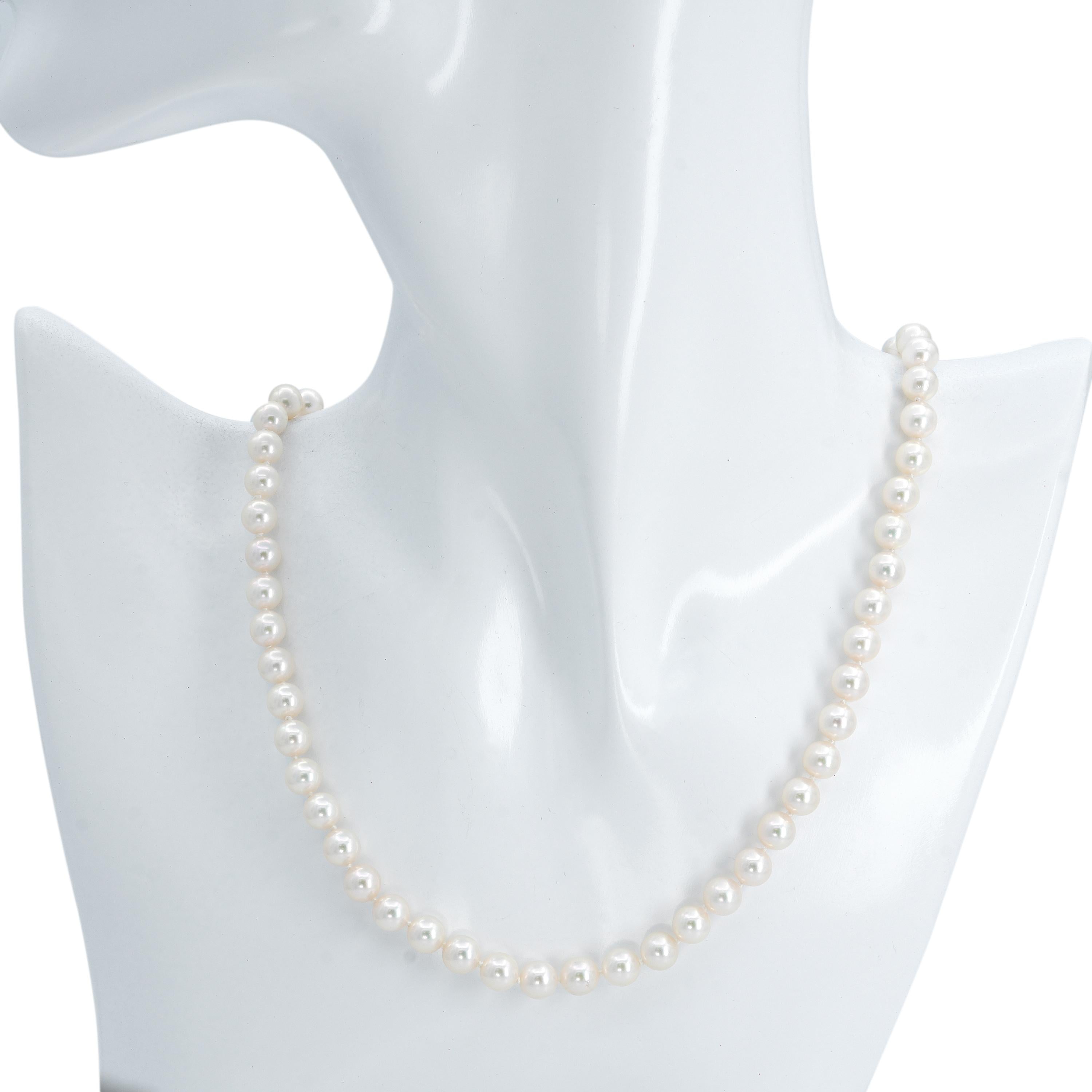 Mikimoto 18k Yellow Gold Pearl Necklace and Bracelet Set
