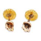 Vintage High Karat Yellow Gold Australian Opal East Asian Earrings