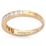 Tiffany & Co. 0.44 TCW Diamond 18K Yellow Gold Half Eternity Band Ring Size 6