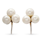 Vintage 14k White Gold Pearl Earrings