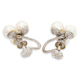 Vintage 14k White Gold Pearl Earrings