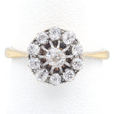 Antique 18K Yellow Gold 0.68 TCW Old Mine Cut Diamond Band Ring Size 6.5