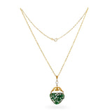 Antique 18k Riveted Yellow Gold Pearl and Jadeite Jade Carving Pendant