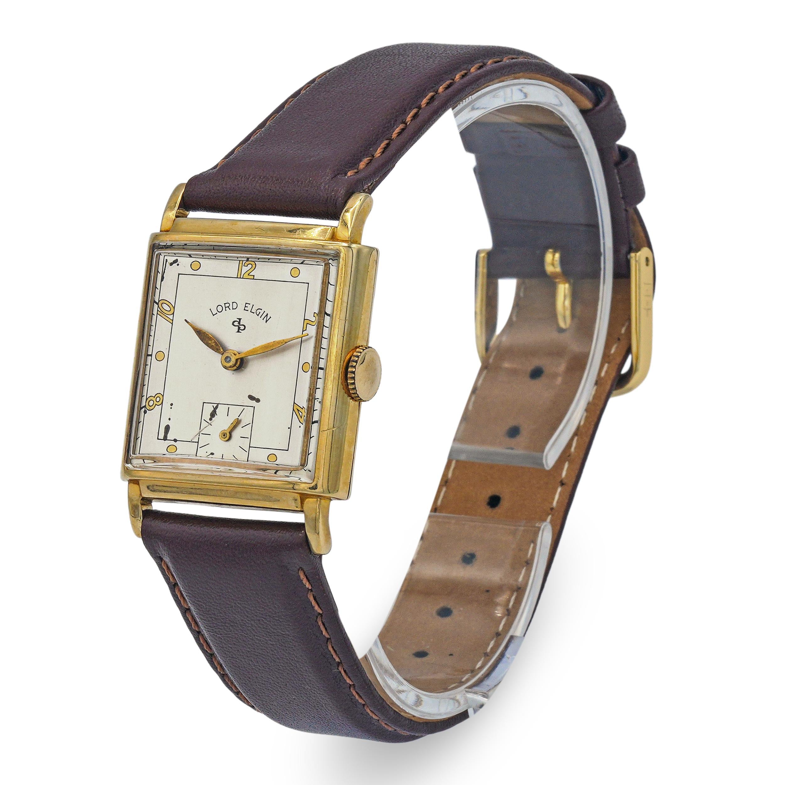 Vintage Lord Elgin 14k Yellow Gold Handwind Watch