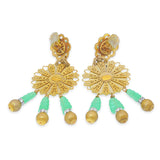 Lawrence Vrba Faux Jade Buddha Drop Earrings