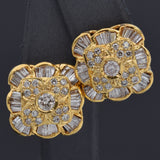 Estate 14K Yellow Gold 3.35 TCW Diamond Earrings & Ring Set