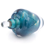 Mdina Sea Blue Malta Green Art Glass Perfume Bottle Decanter Hand Crafted