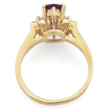 GIA Certified 18K Yellow Gold Natural Ruby & 0.37 TCW Diamond Band Ring