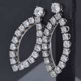 Vintage Palladium & 18K White Gold 6.61 TCW Diamond Drop Jacket Earrings