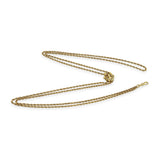 Antique Art Nouveau Yellow Gold Gibson Girl Slide Watch Chain Necklace