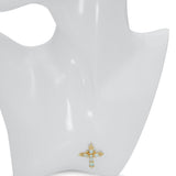 Vintage 13k Yellow Gold Opal Cross Pendant