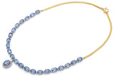 Vintage 24K & 14K Gold Color Changing Tanzanite & 0.95 TCW Diamond Necklace