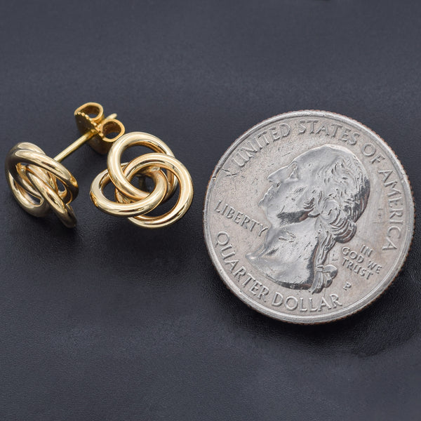 Vintage Tiffany & Co. 18K Yellow Gold Trinity Knot Stud Earring