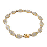 Vintage 10k White and Yellow Gold Diamond Bracelet