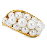 Mikimoto 18k Yellow Gold Pearl Cluster Ring
