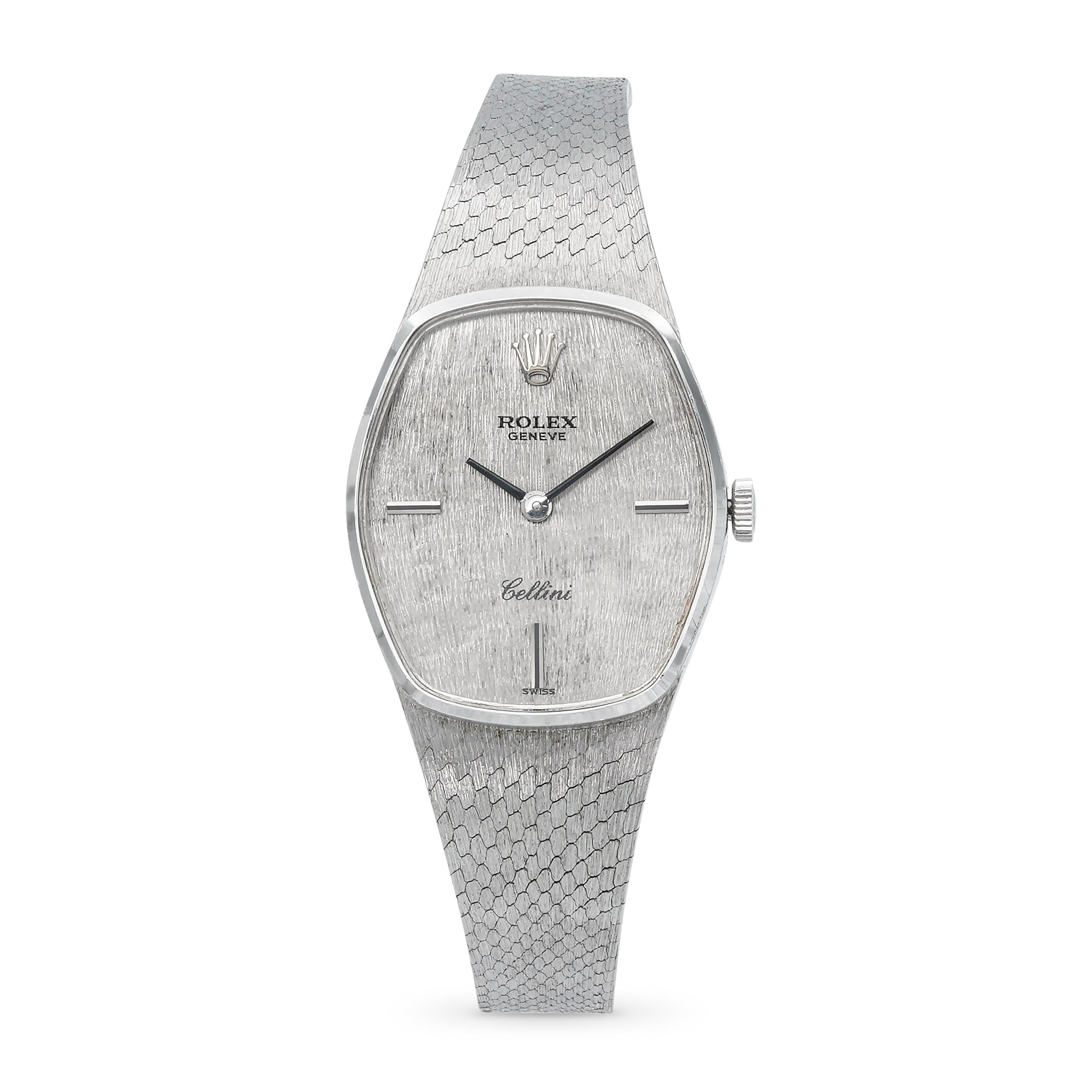 Vintage 18k White Gold Rolex Cellini Women's Watch