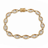 Vintage 10k White and Yellow Gold Diamond Bracelet
