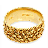 Vintage Tiffany & Co. 18k Yellow Gold Woven Mesh Ring
