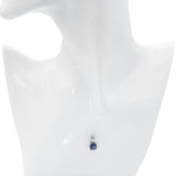 Vintage Platinum Tanzanite Earrings and Pendant Set