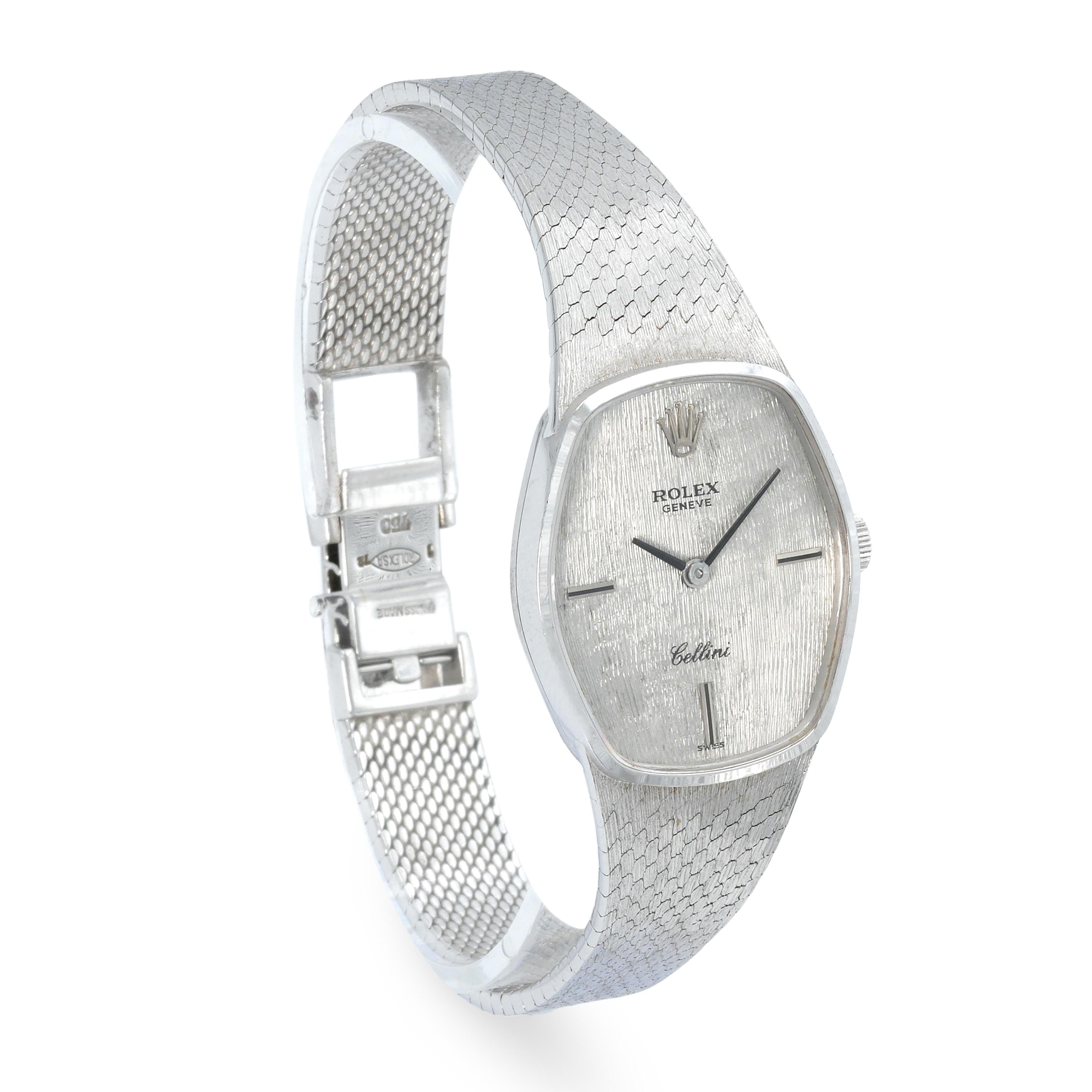 Vintage 18k White Gold Rolex Cellini Women's Watch